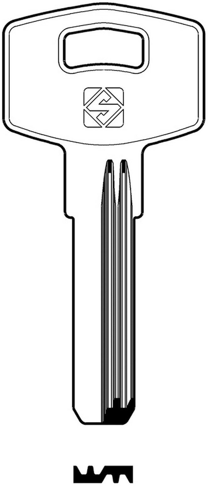 chiavi silca punzonate bnk1 olc gr.6/2 cod:ferx.95869