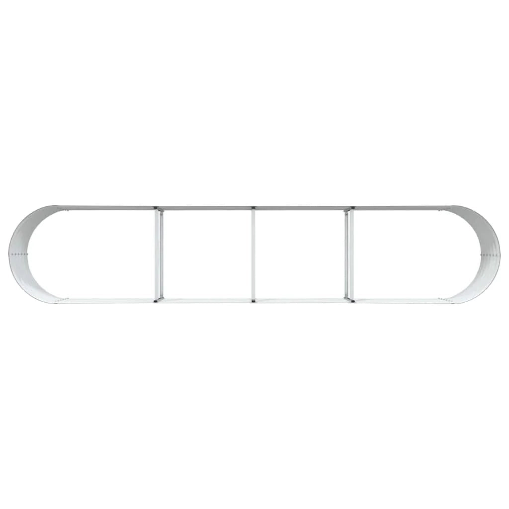 Fioriera rialzata moderna per esterni 400 x 80 x 44 cm estetica minimalista resistente acciaio marrone 02_0058917