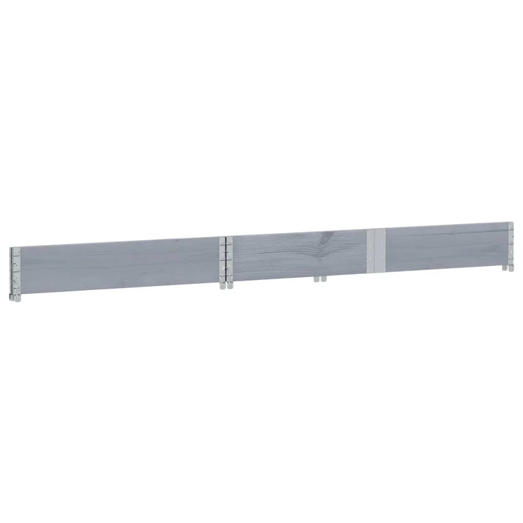 Vassoio per fioriera aiuola rialzata piante fiori terrazza giardino 150 x 100 cm legno massello di pino grigio 02_0037417