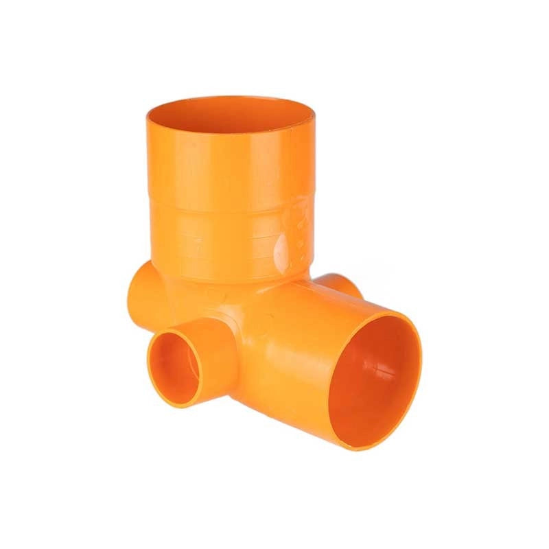 Curva wc - tipo alto in pvc : Modello - 3 attacchi (posteriore + destro + sinistro) Ø50
