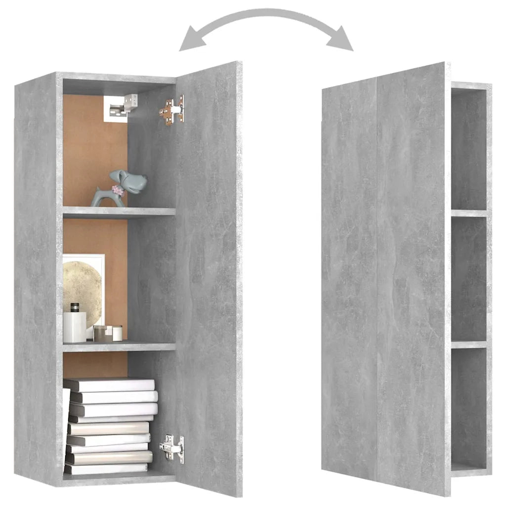Mobile TV Grigio Cemento 30,5x30x90 cm in Truciolato cod mxl 18922