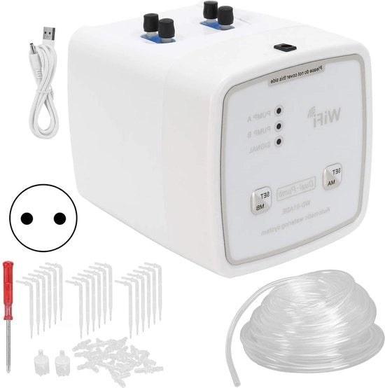 Timer di Irrigazione Intelligente per Giardino - Kit di Irrigazione a Gocce WIFI per Giardino Cortile Serra.