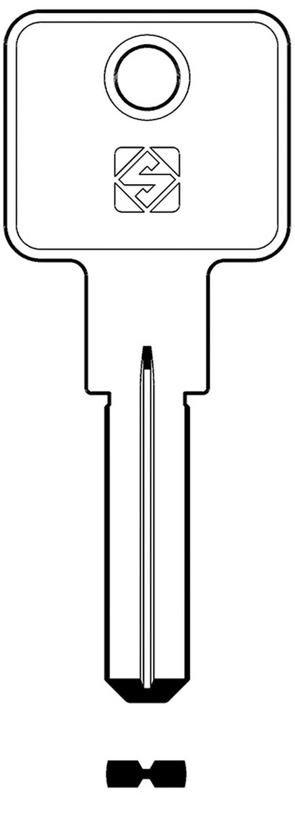 chiavi silca punzonate mg8 olc gr.6/2 cod:ferx.95874