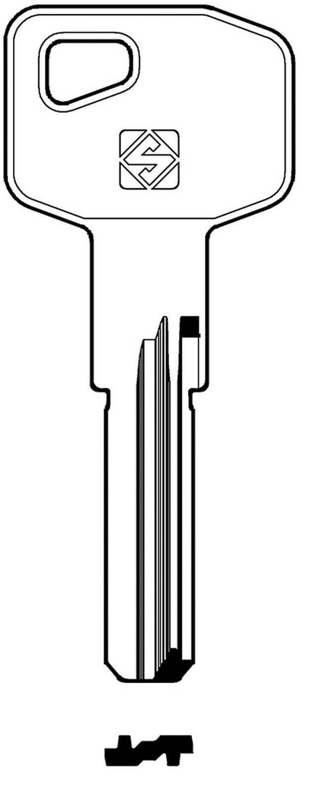 chiavi silca punzonate mg9 olc gr.6/2 cod:ferx.95875