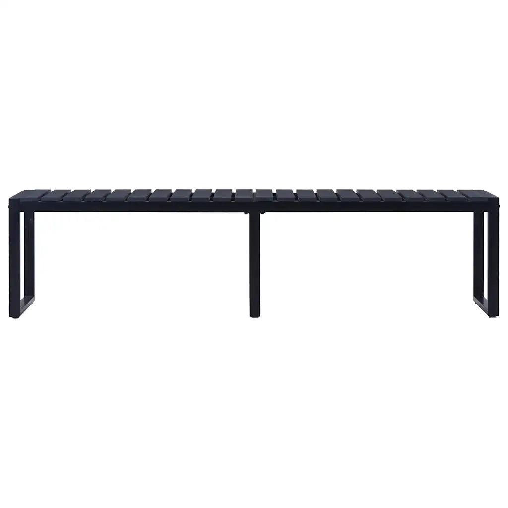 Panchina da Giardino | Panca da Giardino 180 cm in Pannello PS Nero