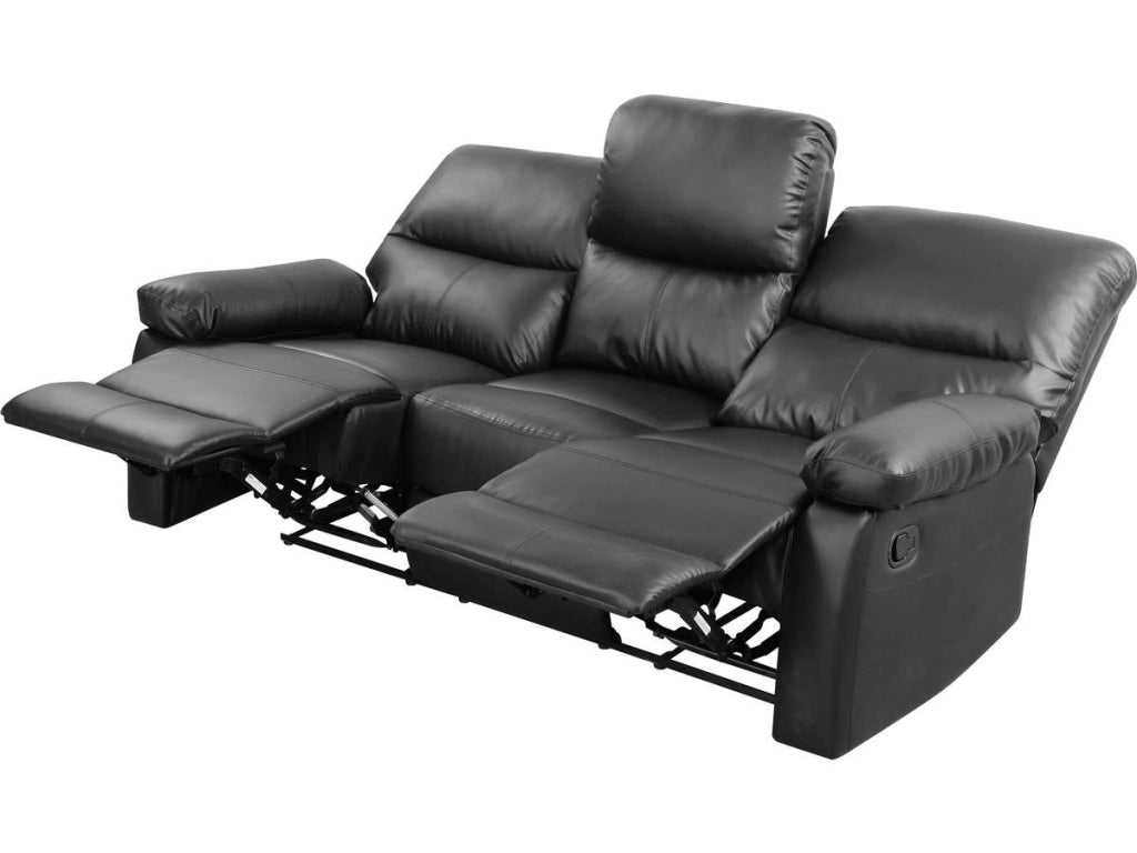 Divano reclinabile "Lincoln" - 197 x 89 x 103 cm - 3 posti - Grigio
