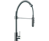 Miscelatore laterale per lavello cucina, alto, con bocca girevole, daniel rubinetterie serie suvi