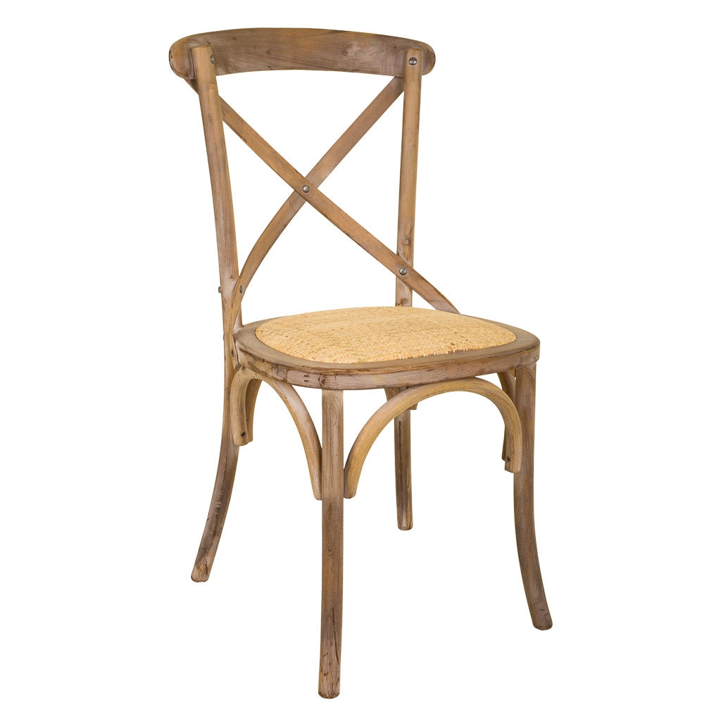 Sedia legno seduta rattan marrone 44x42x46/88h cm