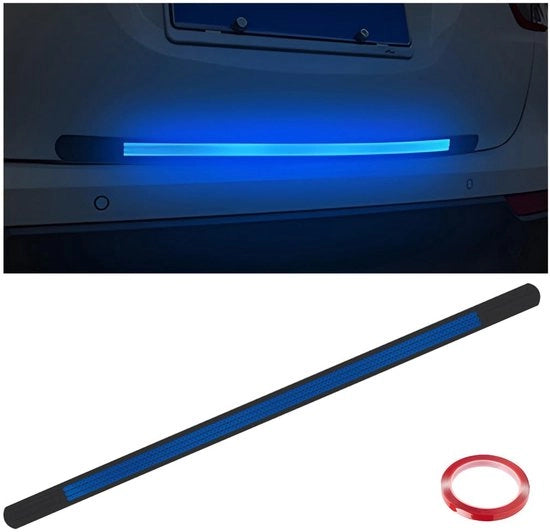 Sticker riflettente per bumper - Striscia di avvertimento - PVC - Impermeabile - Flessibile - 80 x 3,5 cm