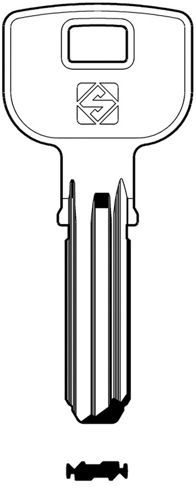 chiavi silca punzonate te9 olc gr.6/2 cod:ferx.95883