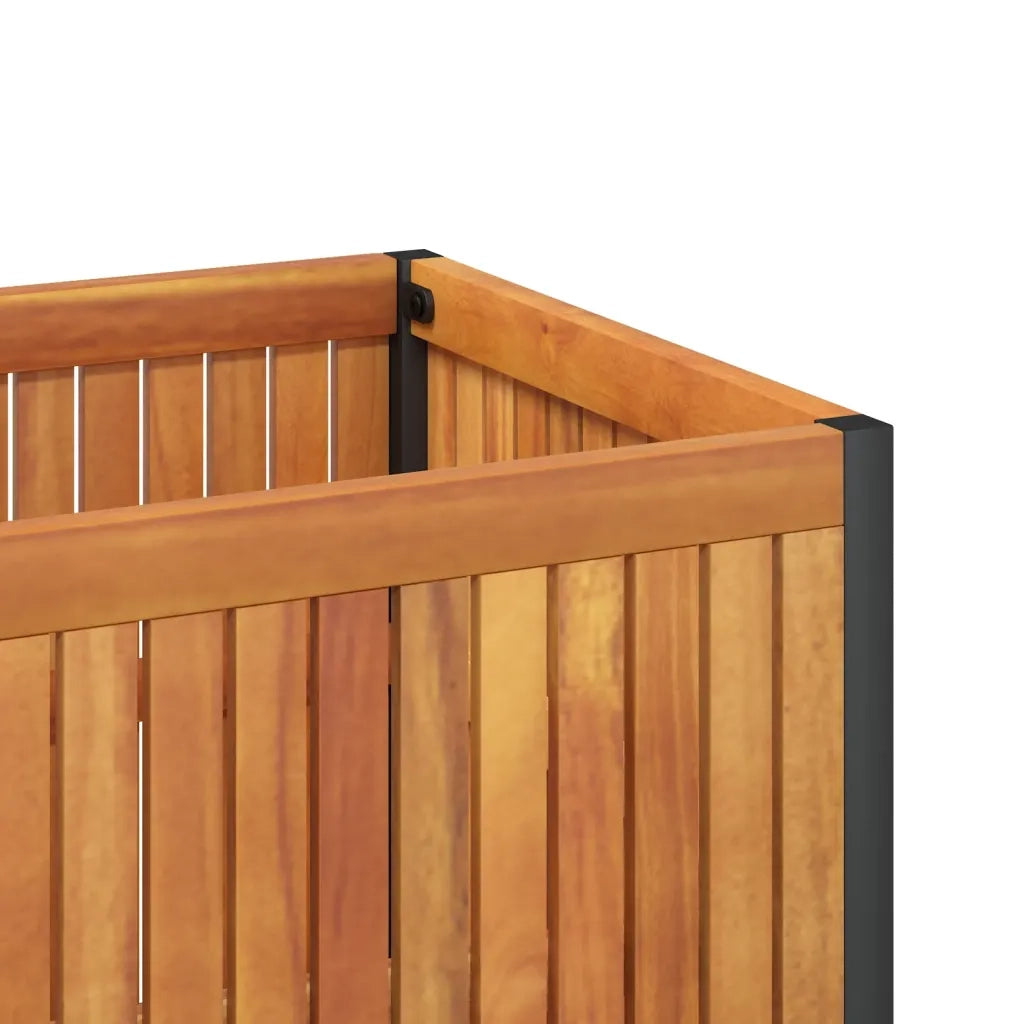 Fioriera da Giardino-Vaso da Esterno 45x45x44 cm in Legno Massello di Acacia
