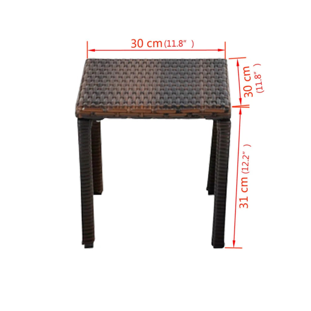 Set di due lettini prendisole da 200 cm con tavolo in resina intrecciata marrone 02_0011913