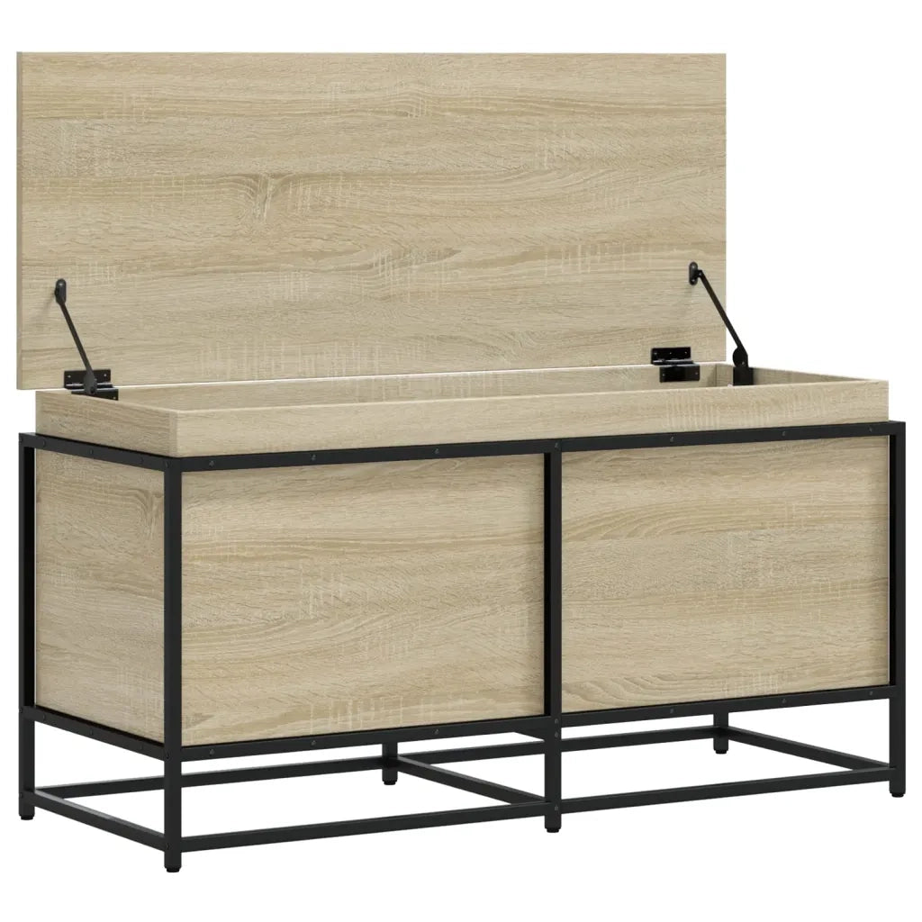 vidaXL Contenitore con Coperchio Rovere Sonoma 100x40x51,5 Truciolato