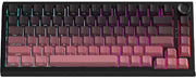 Tastiera da gioco meccanica con 83 tasti, illuminazione RGB di sfondo, tre modalità, scambiabile in caliente (nero e rosa)
