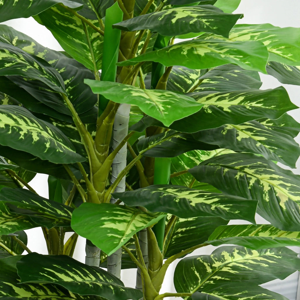 Pianta Artificiale Decorativa con Vaso ¨C zephmum ¨C Nero 120 cm per Interni Esterni Giardino