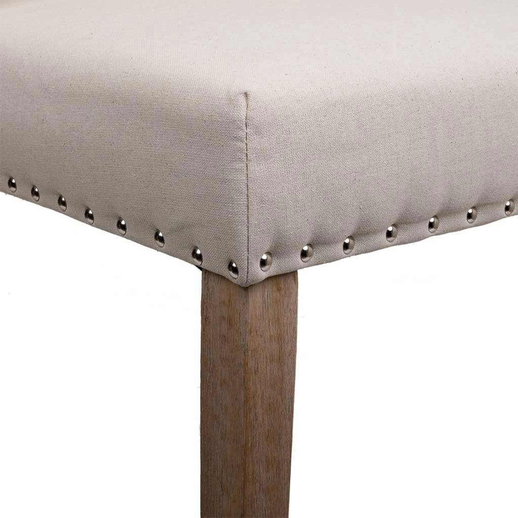 Sedia in legno imbottita panna 53x53x48/102h