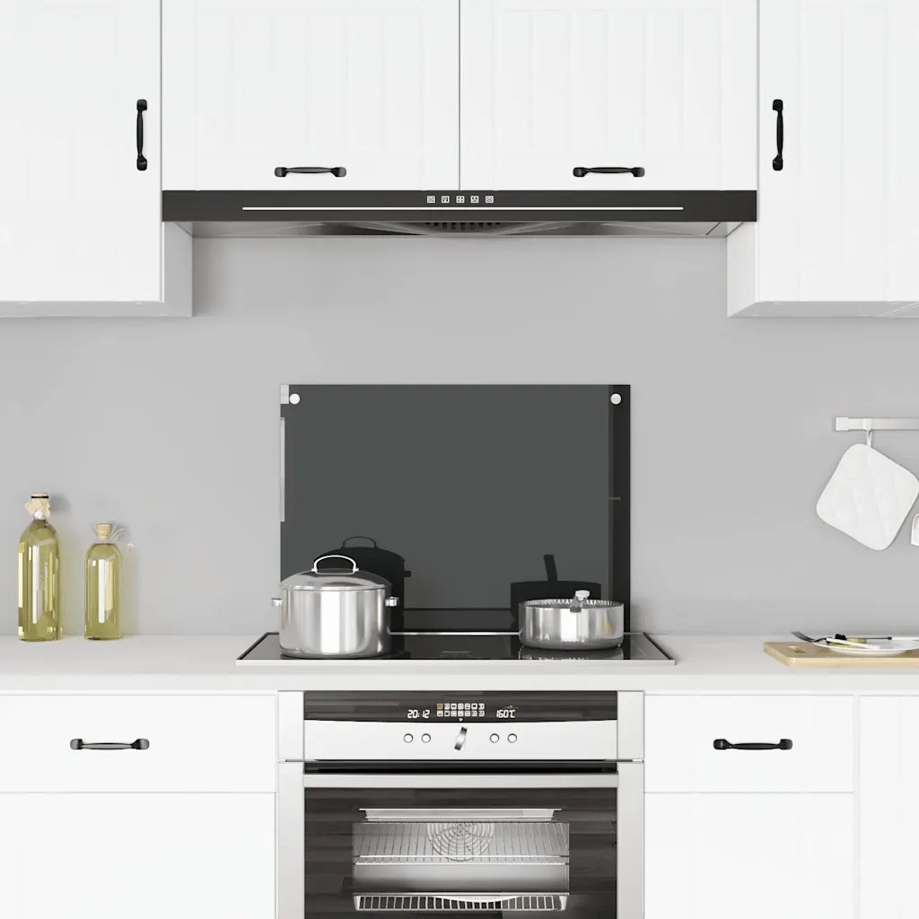 Paraschizzi per Cucina Nero 70x50 cm in Vetro Temperato 249482