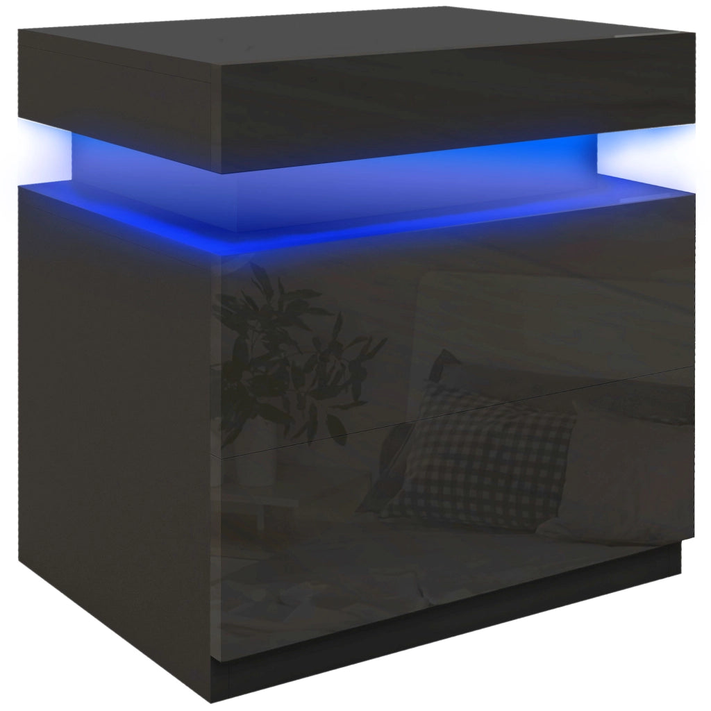 Comodino con luce LED RGB ¨C zephmum ¨C nero