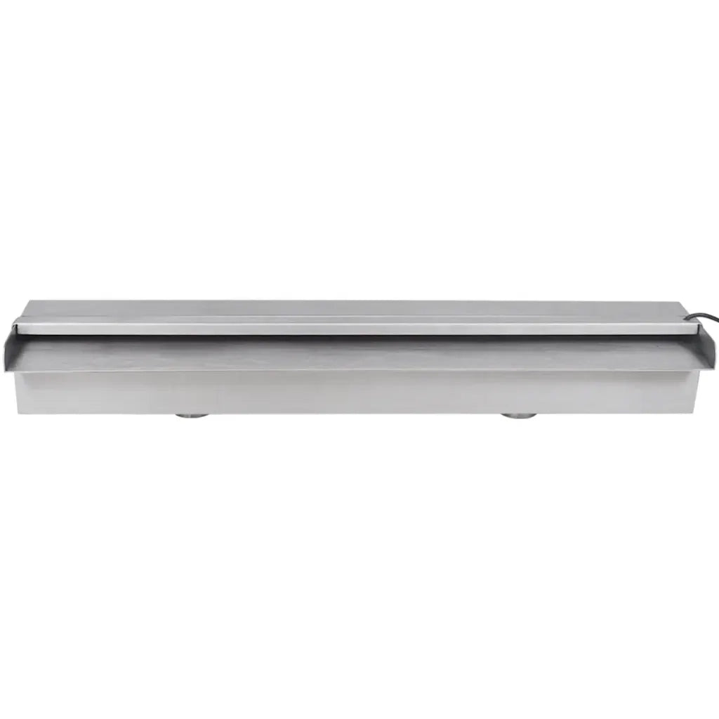 Cascata per Laghetto Rettangolare con LED in Acciaio Inox 60 cm 41673
