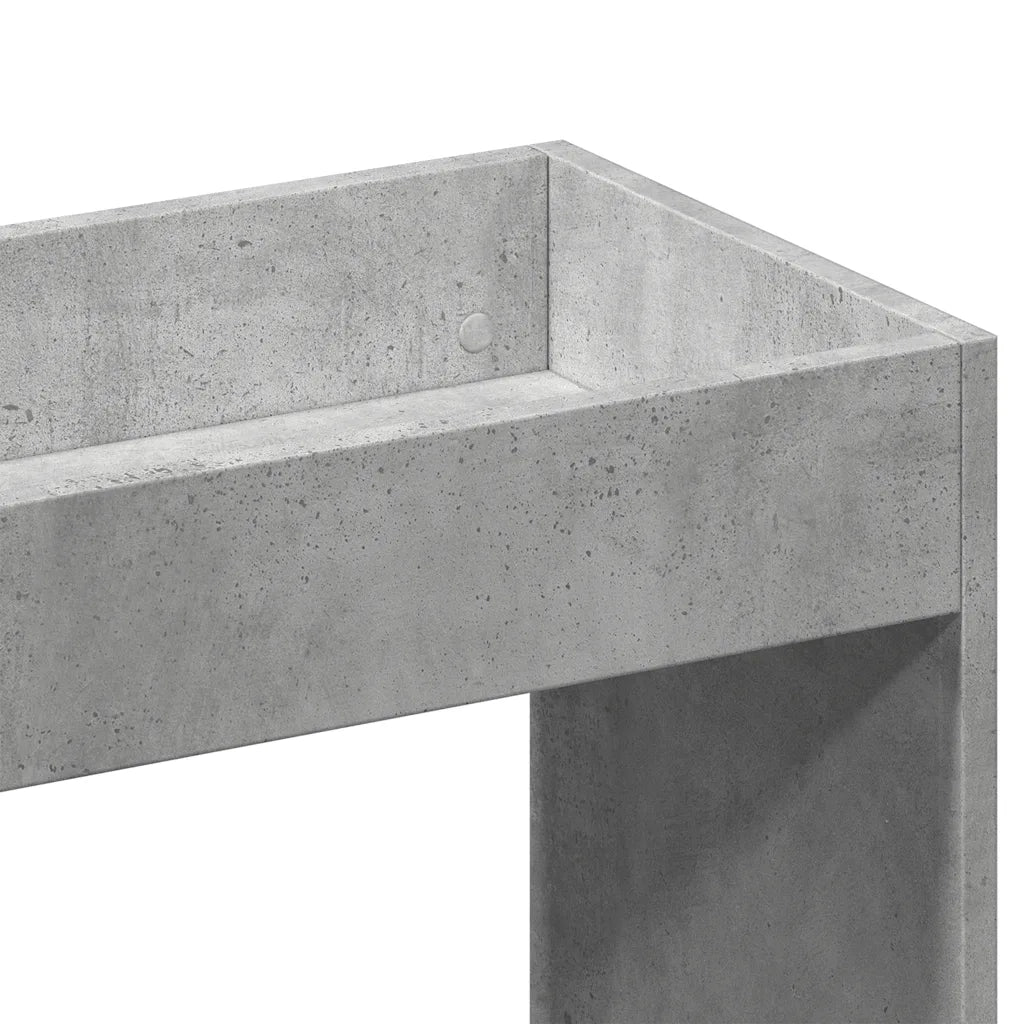 Credenza Grigio Cemento 92x33x180 cm in Legno Multistrato