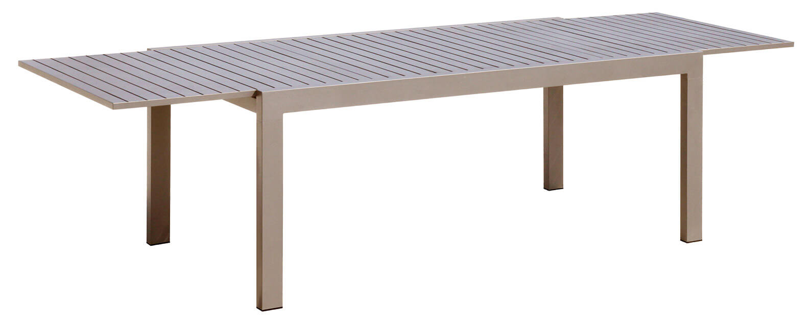 Tavolo Allungabile da Giardino 100x180/240x75 cm in Alluminio Tortora