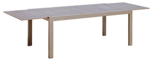 Tavolo Allungabile da Giardino 100x180/240x75 cm in Alluminio Tortora