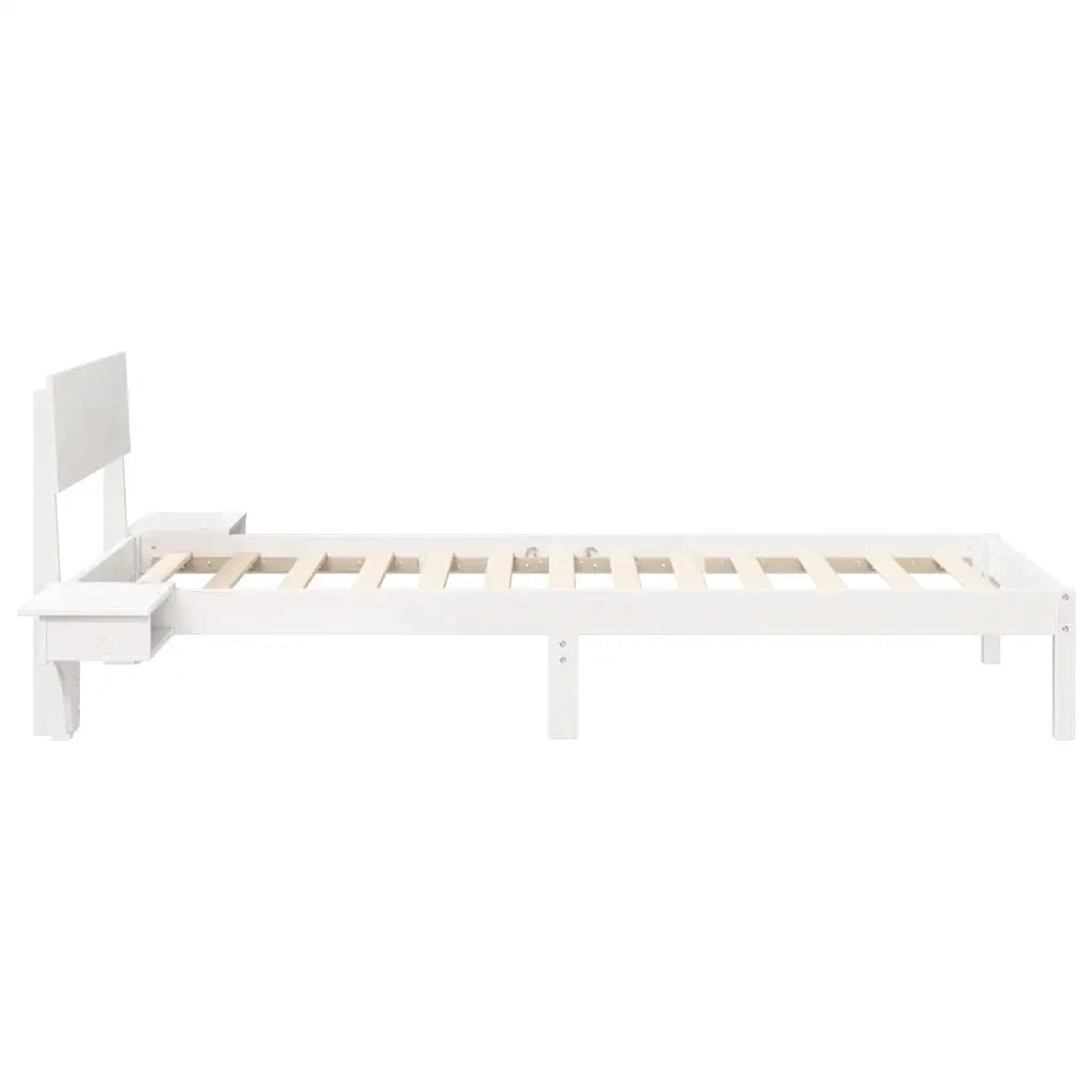 Struttura del letto Bianco 100 x 200 cm Pino massello