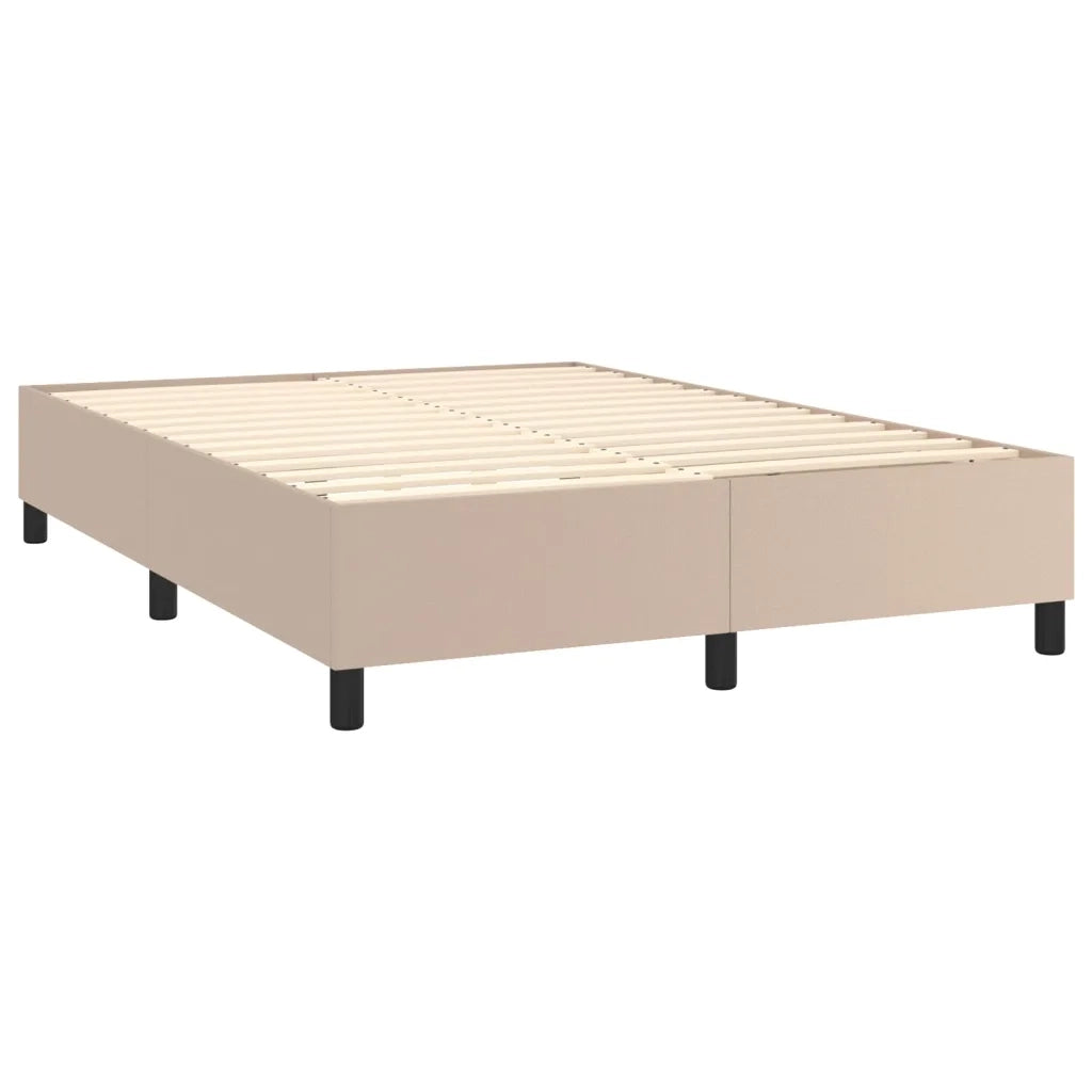 Giroletto Molle Materasso e LED Cappuccino 140x200cm Similpelle cod mxl 57575