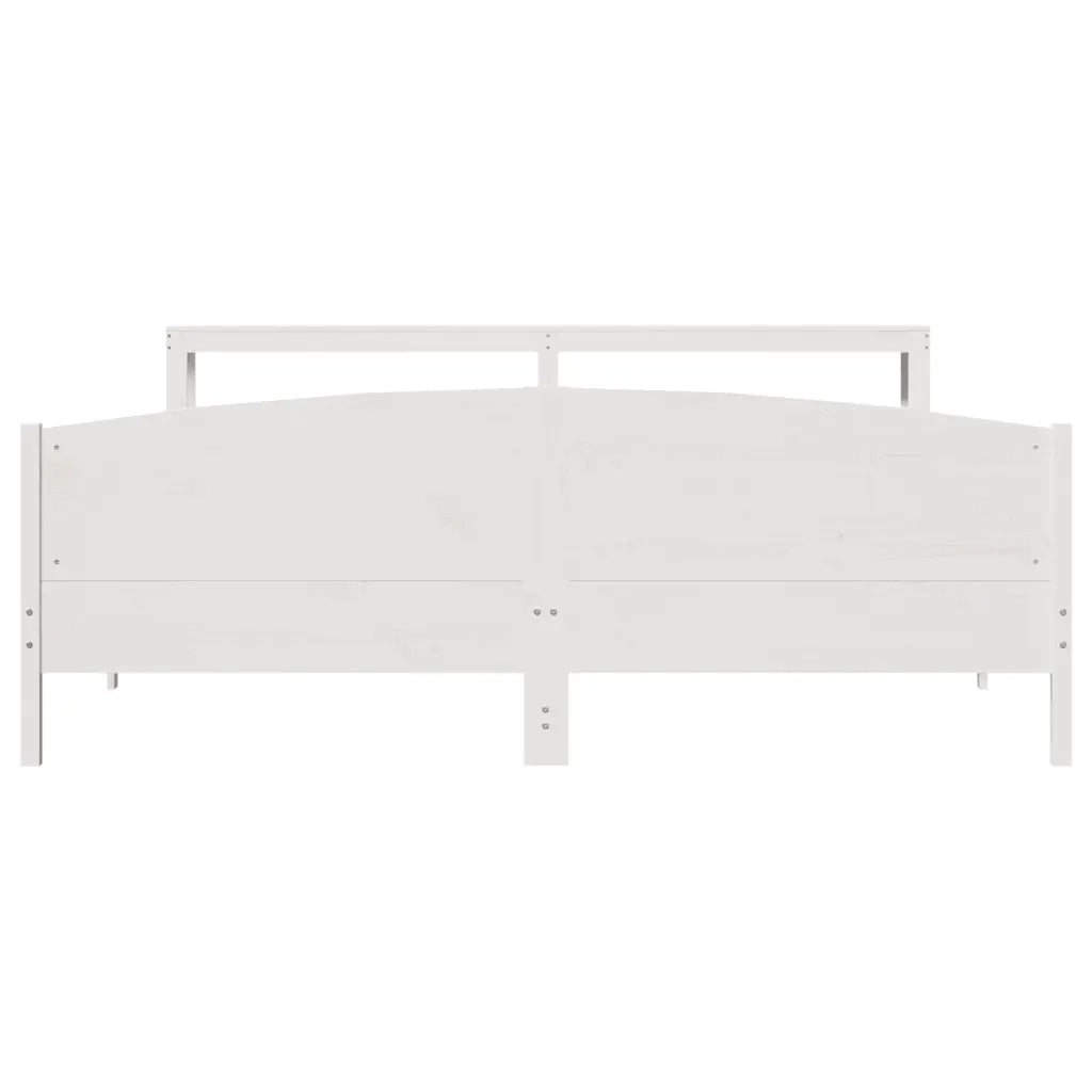 Letto senza Materasso Bianco 180x200 cm Legno Massello di Pino 3306217