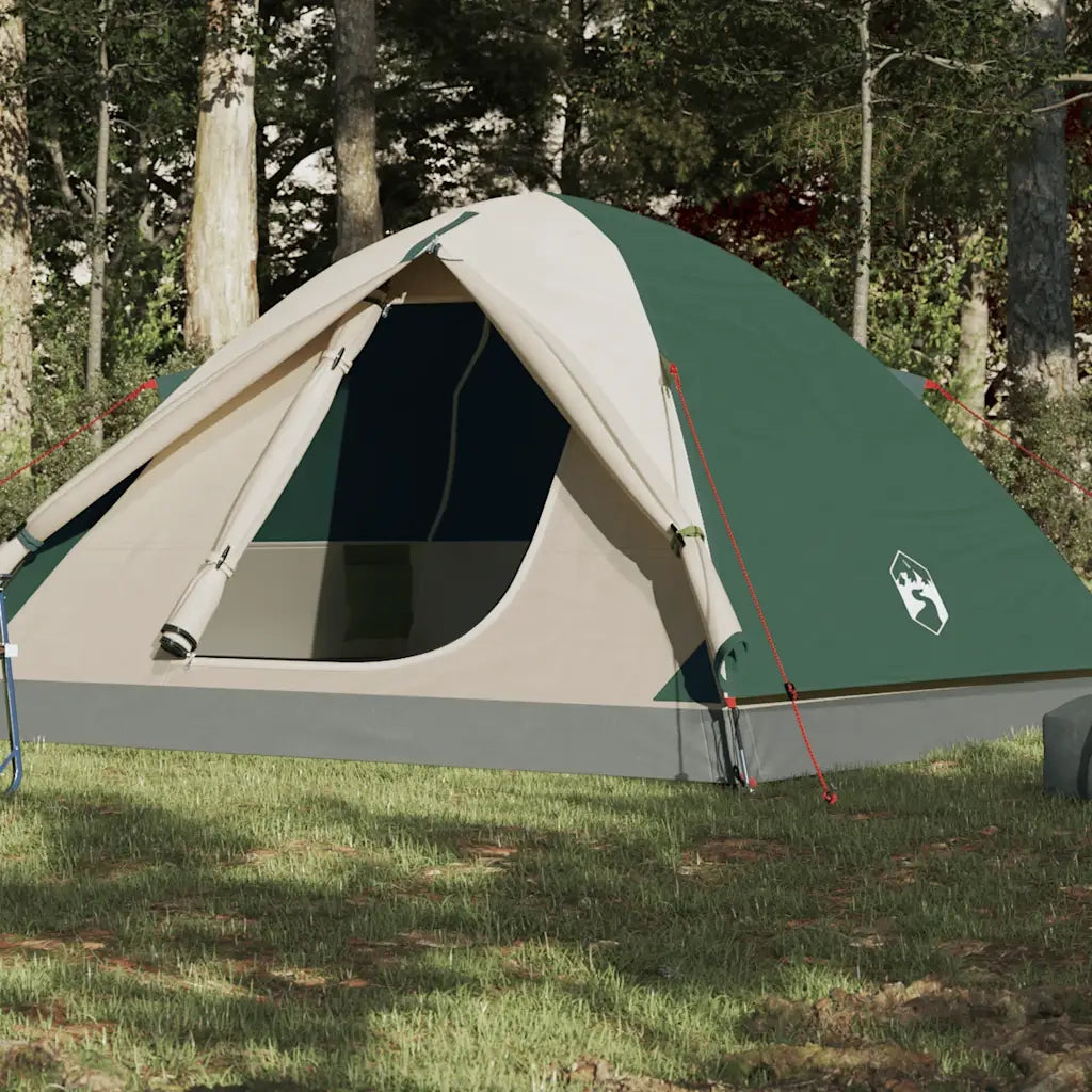 Tenda da Campeggio a Cupola per 6 Persone-Tenda per Escursionismo Verde Impermeabile 872825