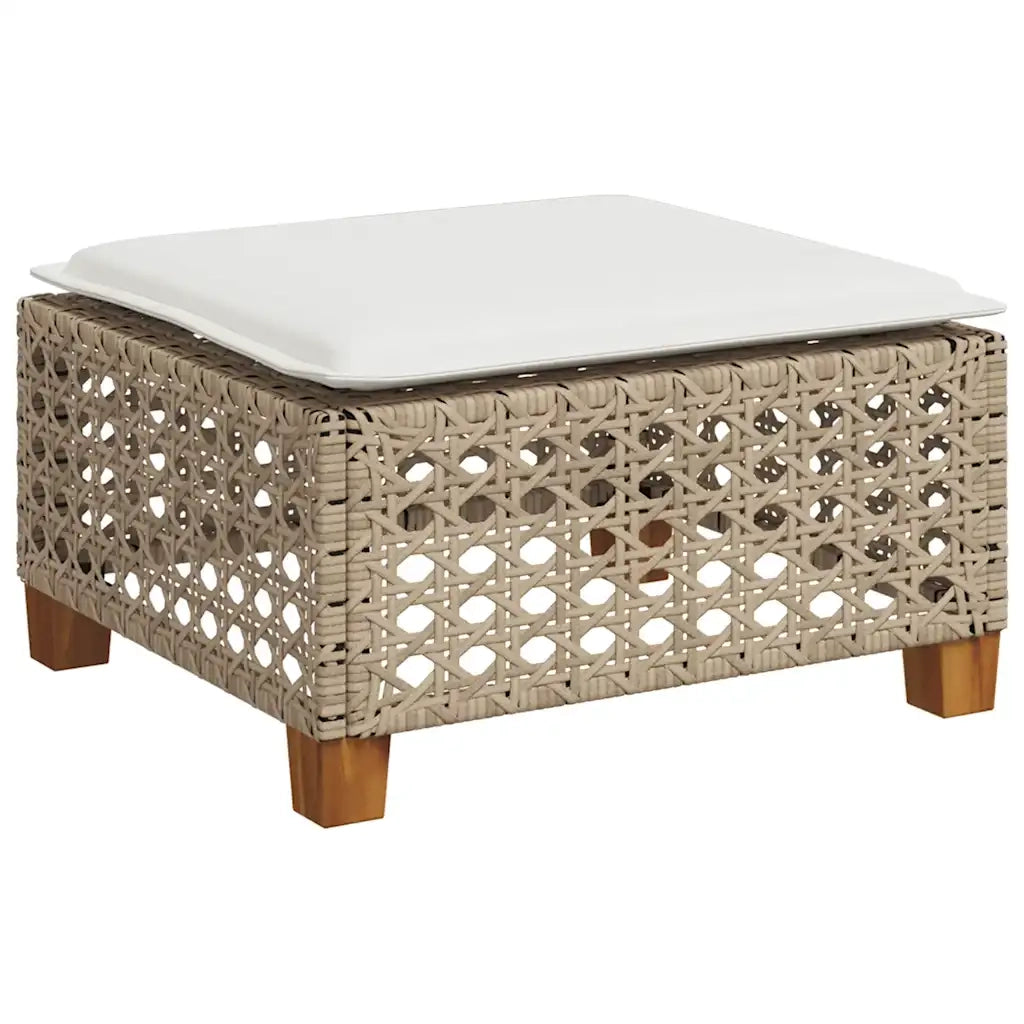 Set Divano da Giardino 5 pz con Cuscini Beige in Polyrattan 3261790
