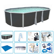 Piscina Fuori Terra Steeldesign Omega 640 - 5,50 X 3,66 X H.1,32 M - Kit Pro