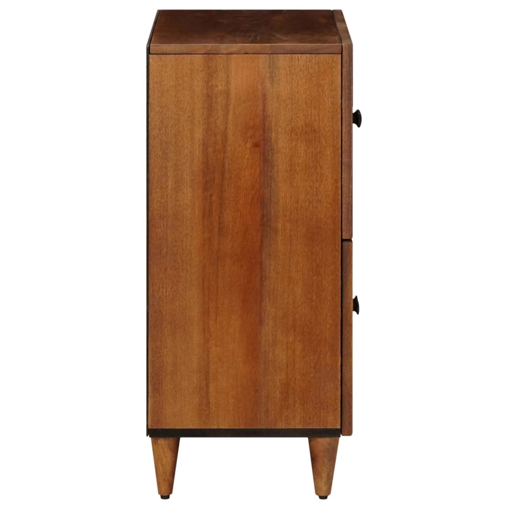 Credenza con porta Noce 60 x 33 x 75 cm Legno di mango massello