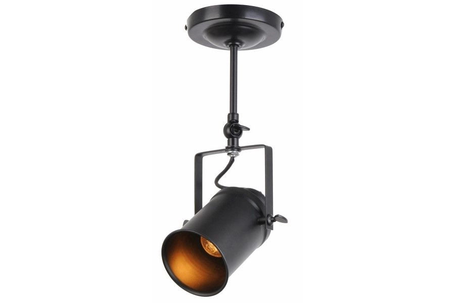 Faretto da soffitto Gemma nero metallo 1xE27 Reality