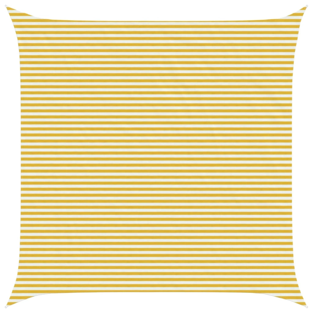 Telo Ombra Giallo e Bianco 7 x 7 m HDPE