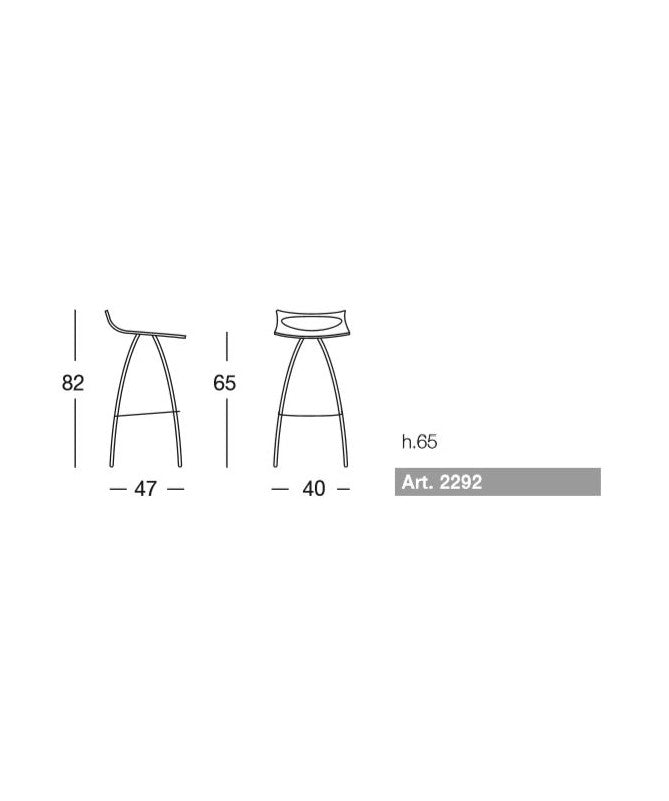 SGABELLO DIABLITO set da 4 H 65 in TECNOPOLIMERO e ACCIAIO CROMATO MADE IN ITALY SCAB DESIGN - Verde pistacchio 51