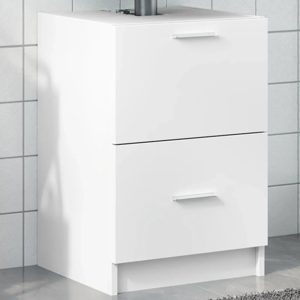 Mobile Lavabo-Armadietto da bagno Bianco 80x33x60 cm in Truciolare