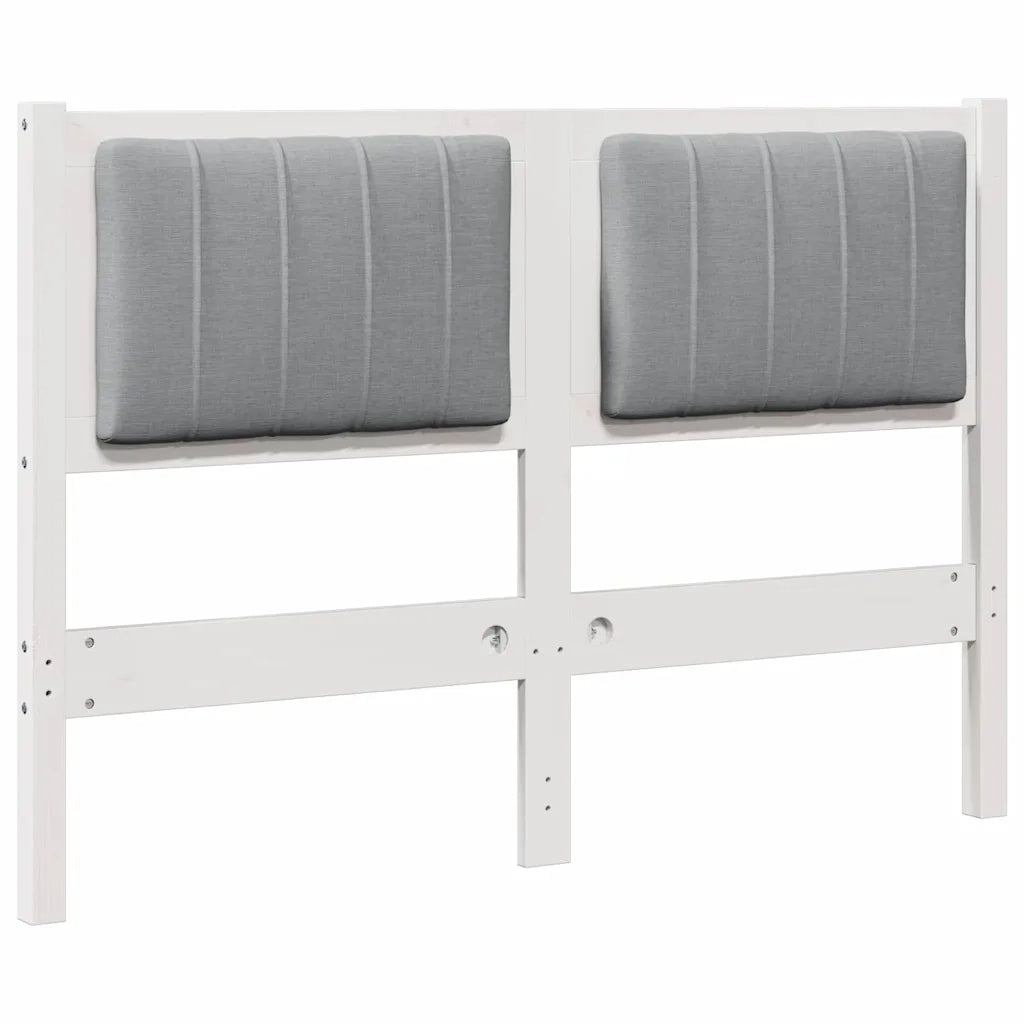 Testiera imbottita-Testiera con Cuscini-Testata Bianco 120 cm Pino massello