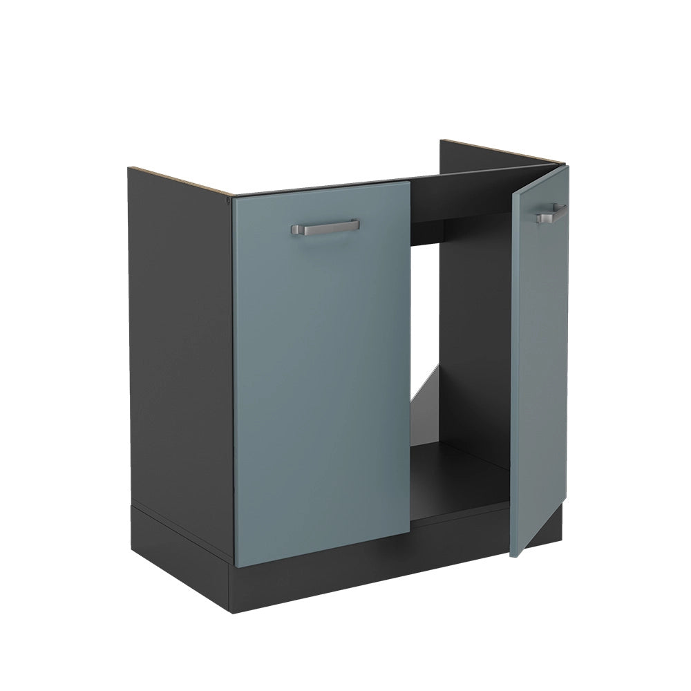 Vicco Mobile lavello cucina Grigio-blu 80 cm PL Marmo