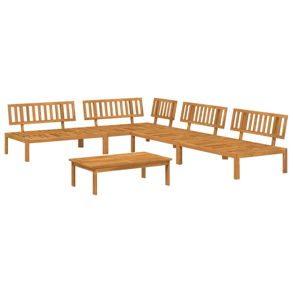 Set di divani con cuscino 5 pcs Talpa Legno di Acacia Massello 3418509