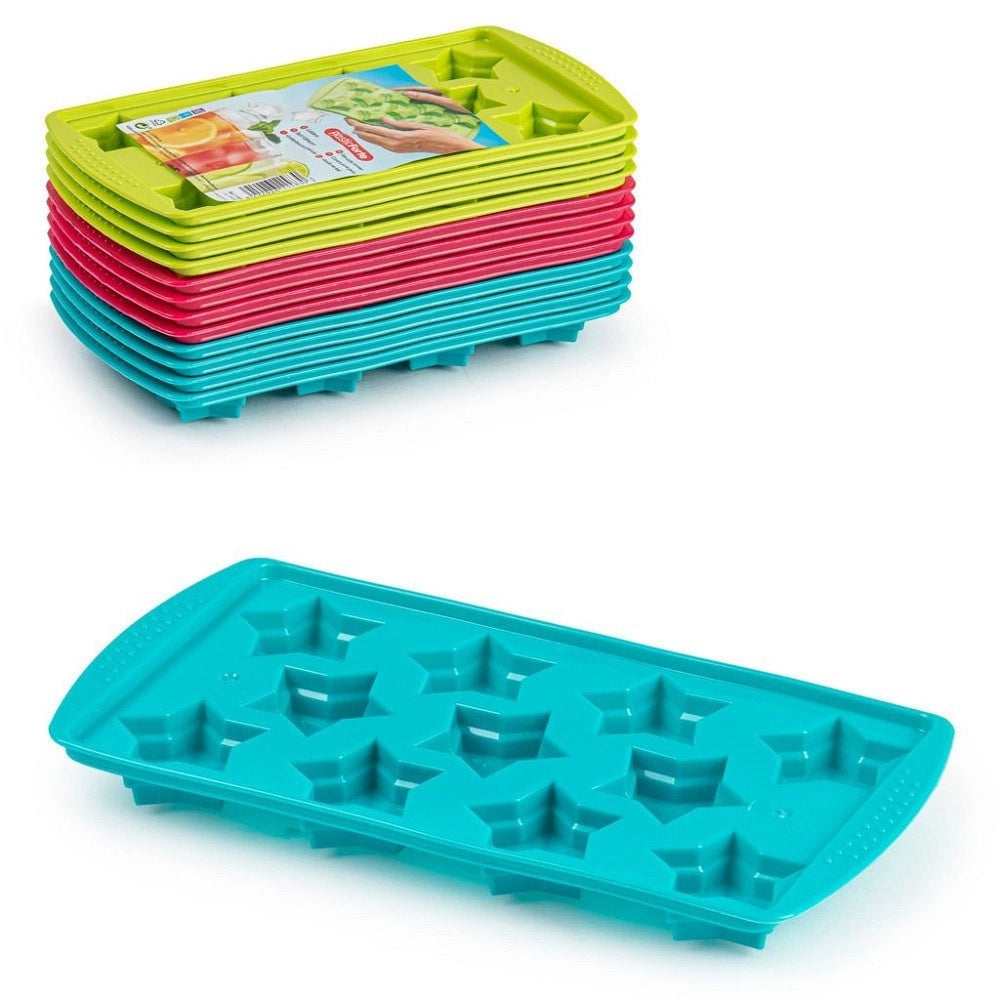 Trade Shop - Vaschetta Formaghiaccio Forma Di Stella Cubetti Ghiaccio Plastica Colorata 11583 -
