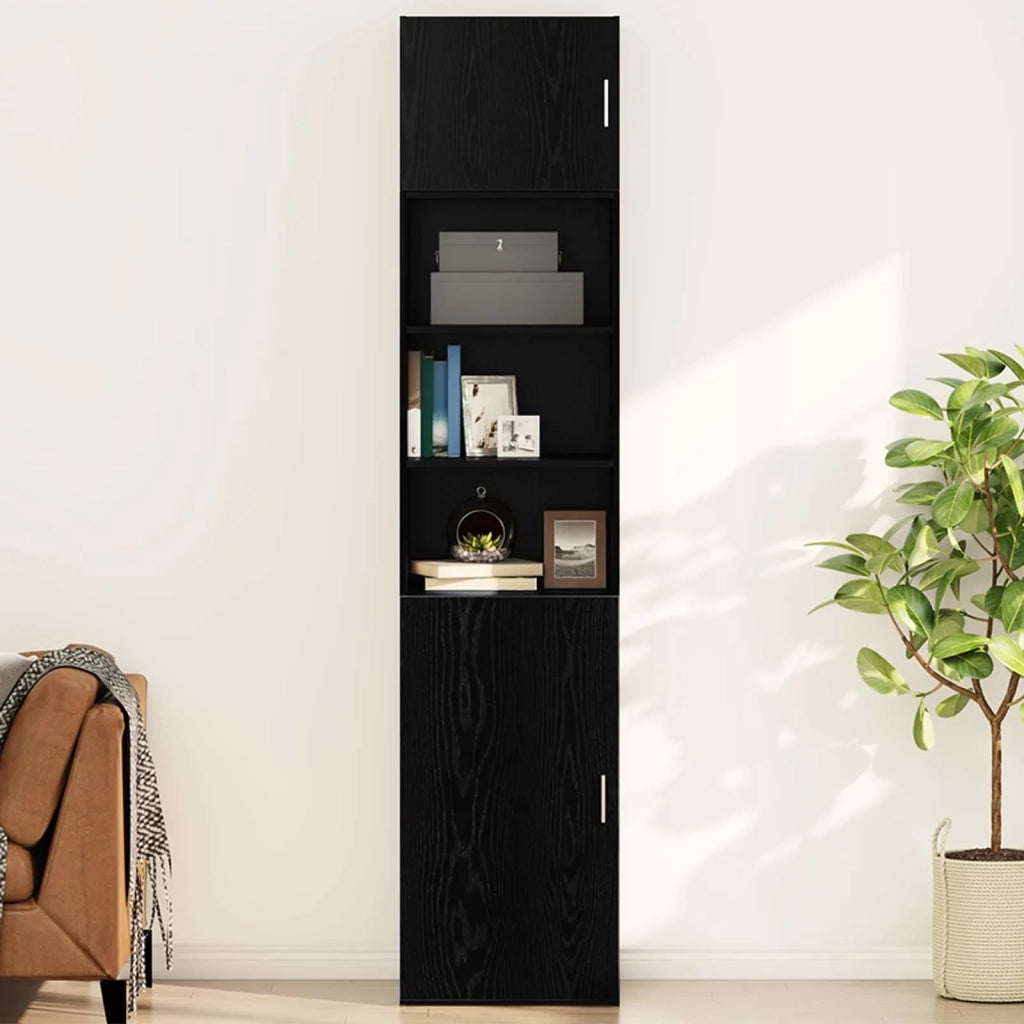 Armadietto a Muro | Mobile a Parete Rovere nero 50 x 42.5 x 40 cm