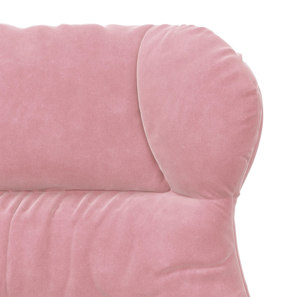 Poltrona Rilassante in Velluto Rosa