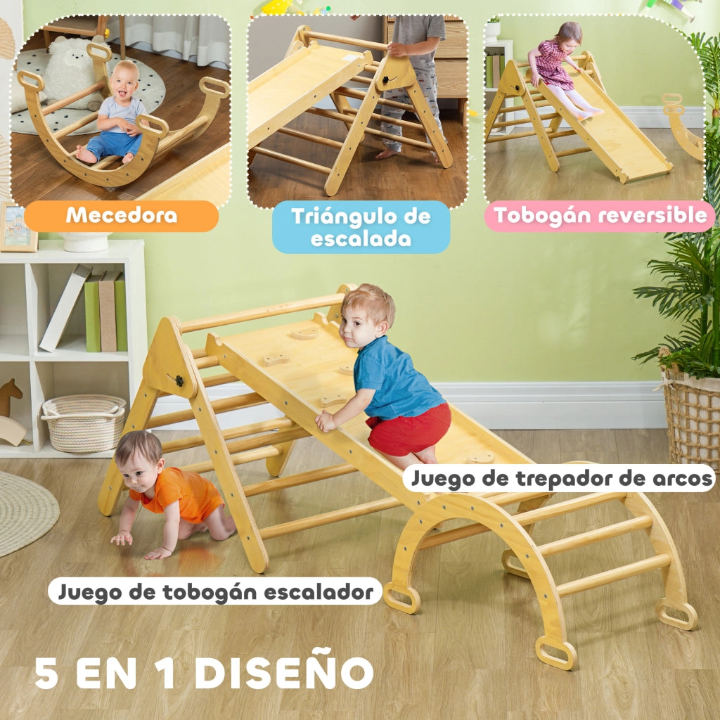 Struttura di arrampicata per bambini in legno ¨C zephmum ¨C 178x64.5x63 cm