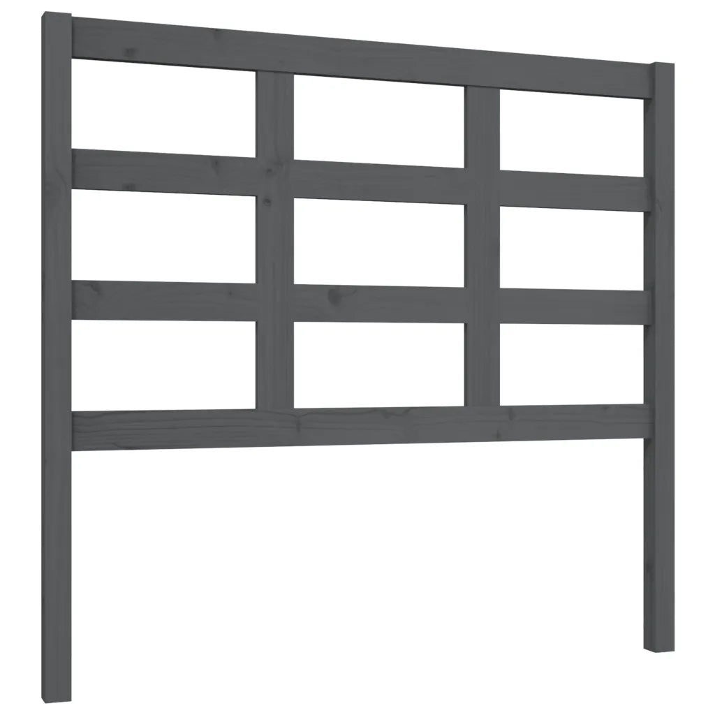 Testiera per Letto Grigia 105,5x4x100 cm Legno Massello di Pino 817877
