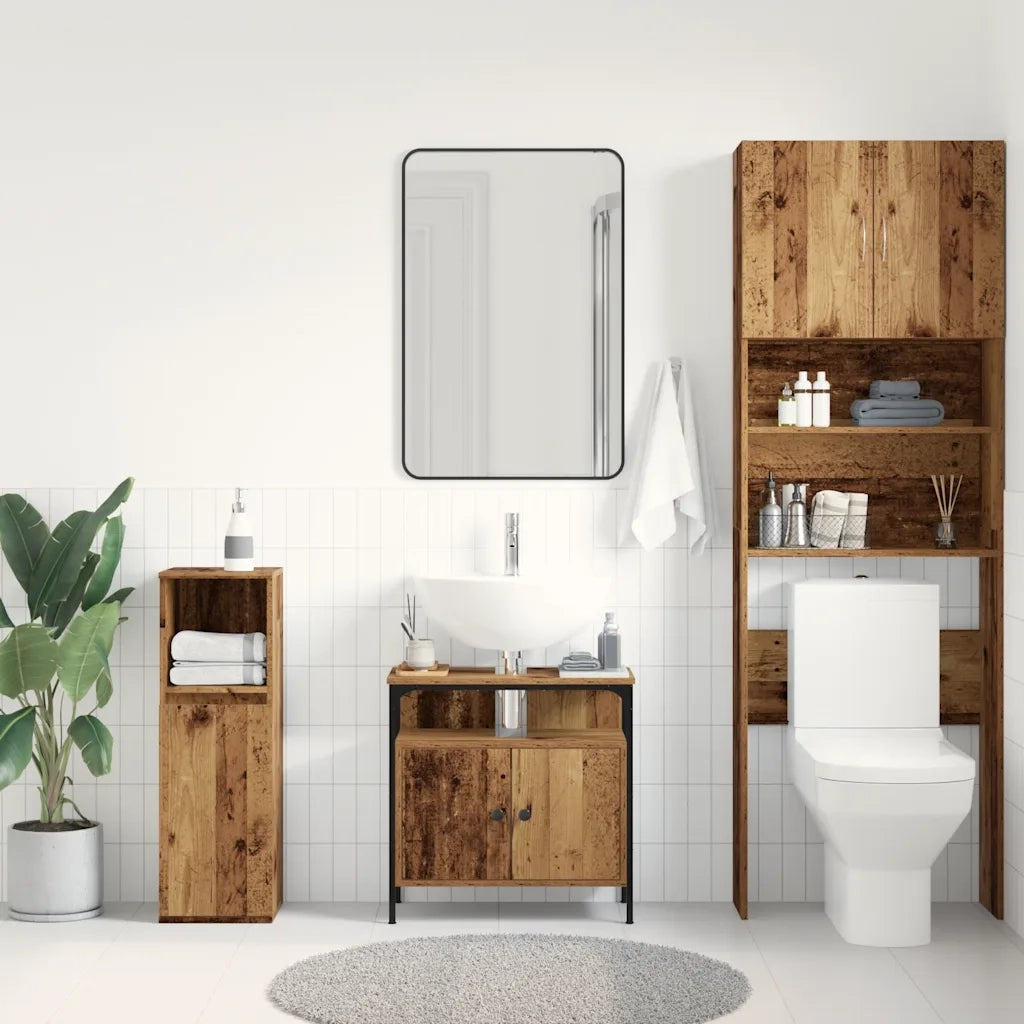 Mobile Lavabo Bagno Legno Antico 60x30x60 cm Legno Multistrato 862232