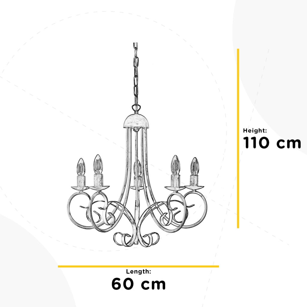 Lampadario Pompei nero