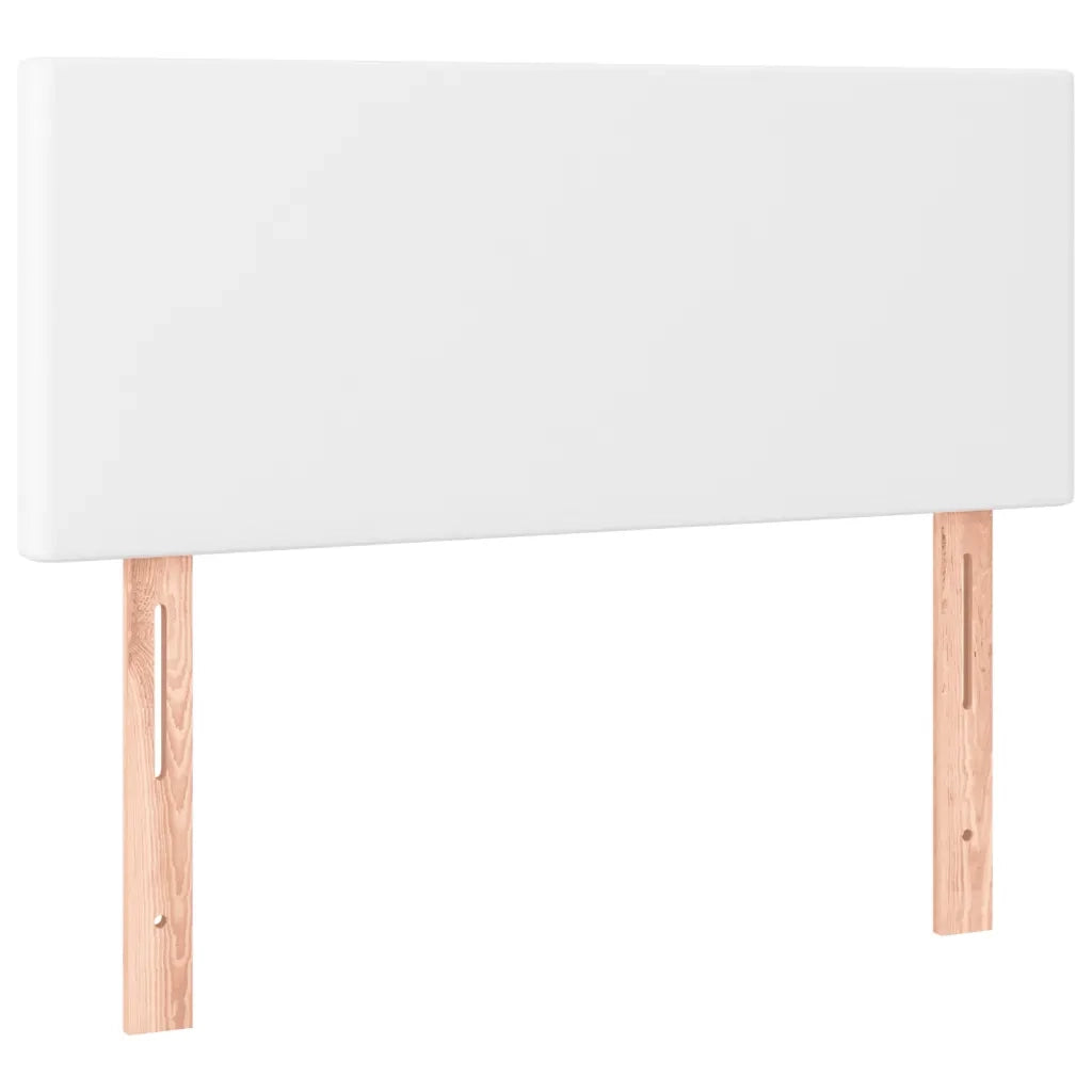 Giroletto Molle con Materasso e LED-Struttura Letto Bianco 80x200 cm Similpelle 879598