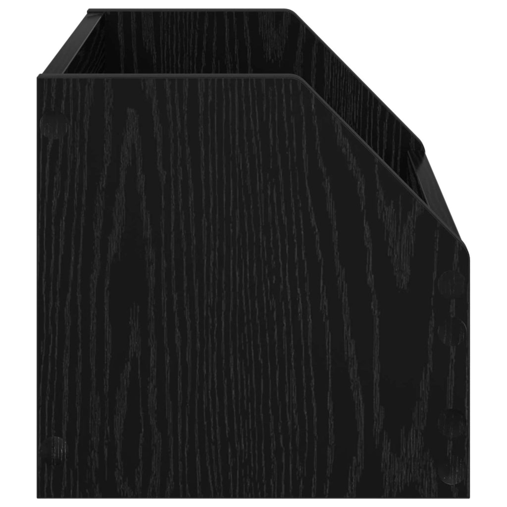 Scatola per album in vinile Rovere Nero 38 x 30 x 29 cm 8012812