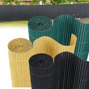 Recinzione frangivista in PVC per la privacy del balcone, con fascette, protezione da sguardi indiscreti e dal vento, impermeabile, senza fori, per giardino e terrazza, 200 x 500 cm, verde